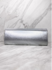 Glitter Clutch Bag - Silver (Emis)