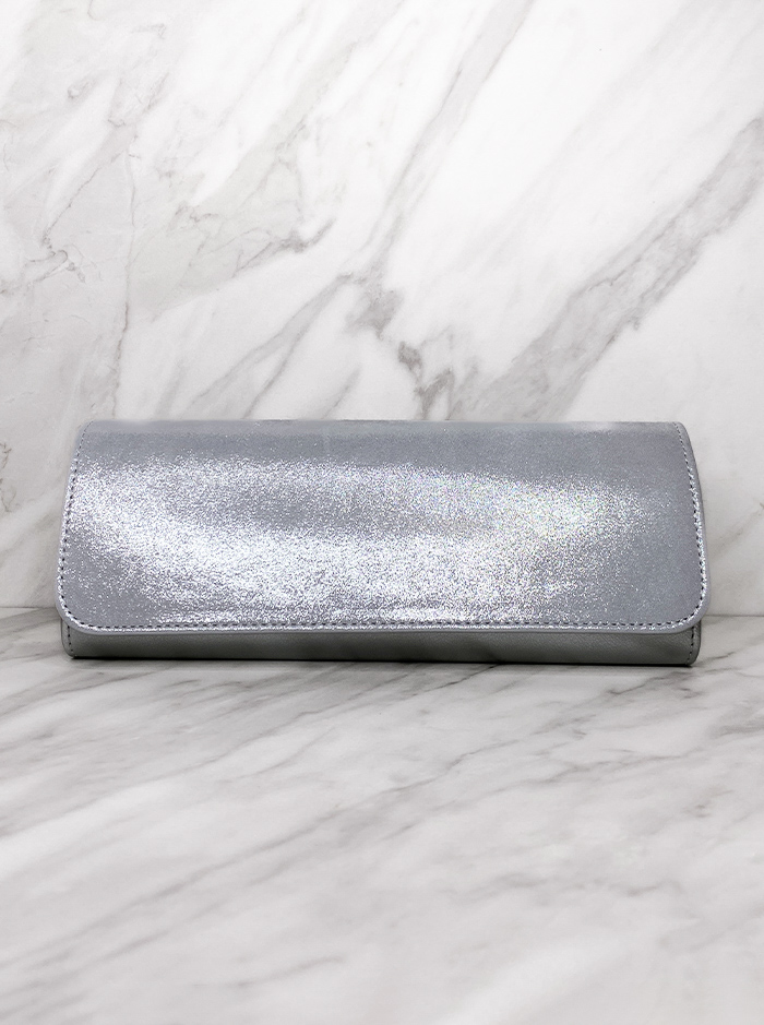 Glitter Clutch Bag - Silver (Emis)