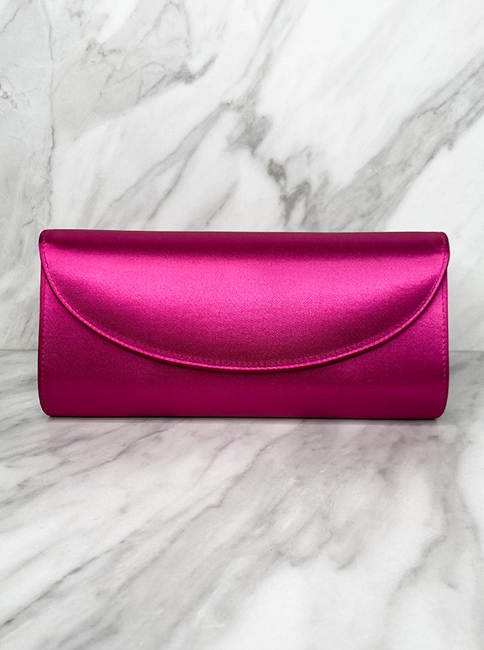 Celina Satin Bag - Raspberry (Rainbow)