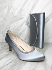 Jara Wide Fit Court Shoe - Silver (Rainbow)