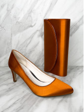 Stella Court Shoe - Burnt Orange (Rainbow)