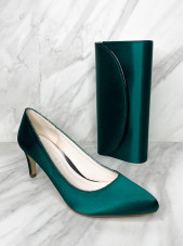 Stella Court Shoe - Forest Green (Rainbow)