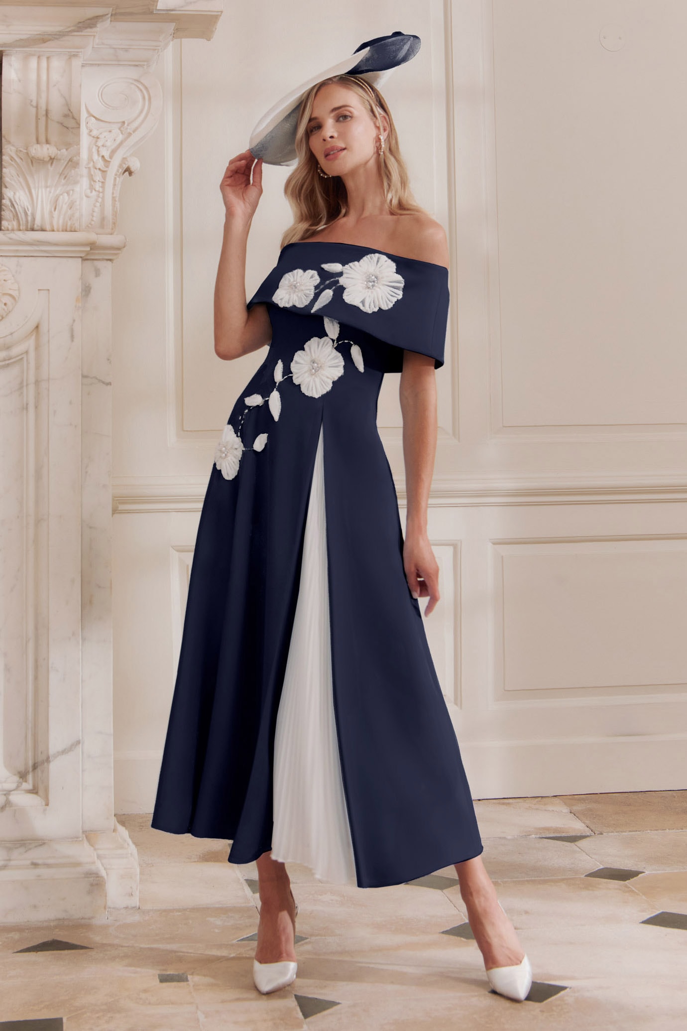 John Charles 29358 - Navy/Ivory - Mother of the Bride & Groom